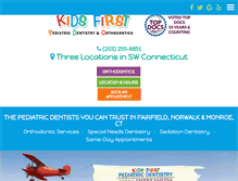 Tablet Screenshot of kidsfirstdentistry.com